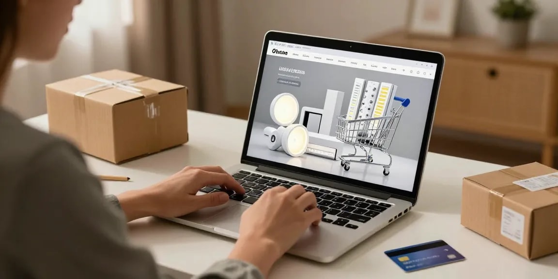 Lustre led products showcased in a premium online shopping experience, finding the best deals on e-commerce platforms.