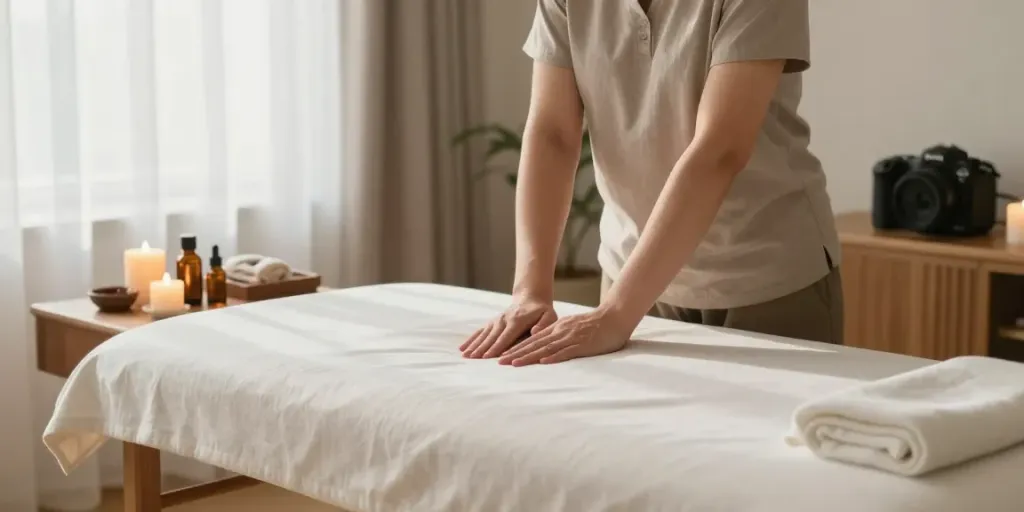 수원후불출장을 위한 편안한 마사지 치료 환경