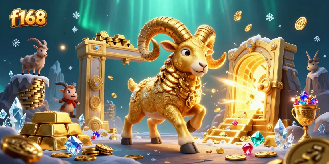 Experience the excitement of f168 casino with animated gold treasures and interactive characters